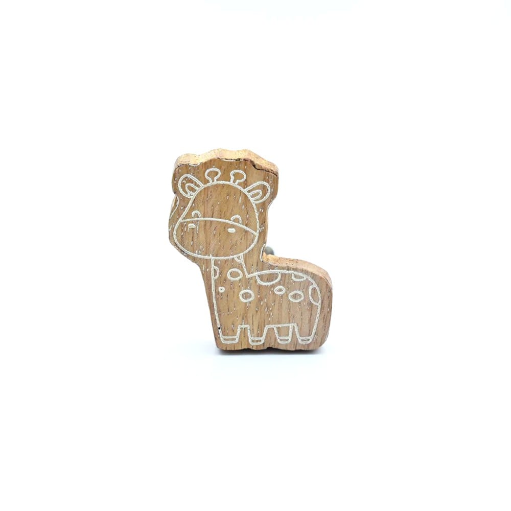 Kids Handmade Mango Wood Giraffe Drawer Knob